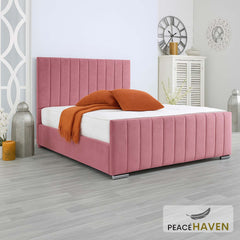 Upholstered Wooden Bed Frame with Headboard & Footboard