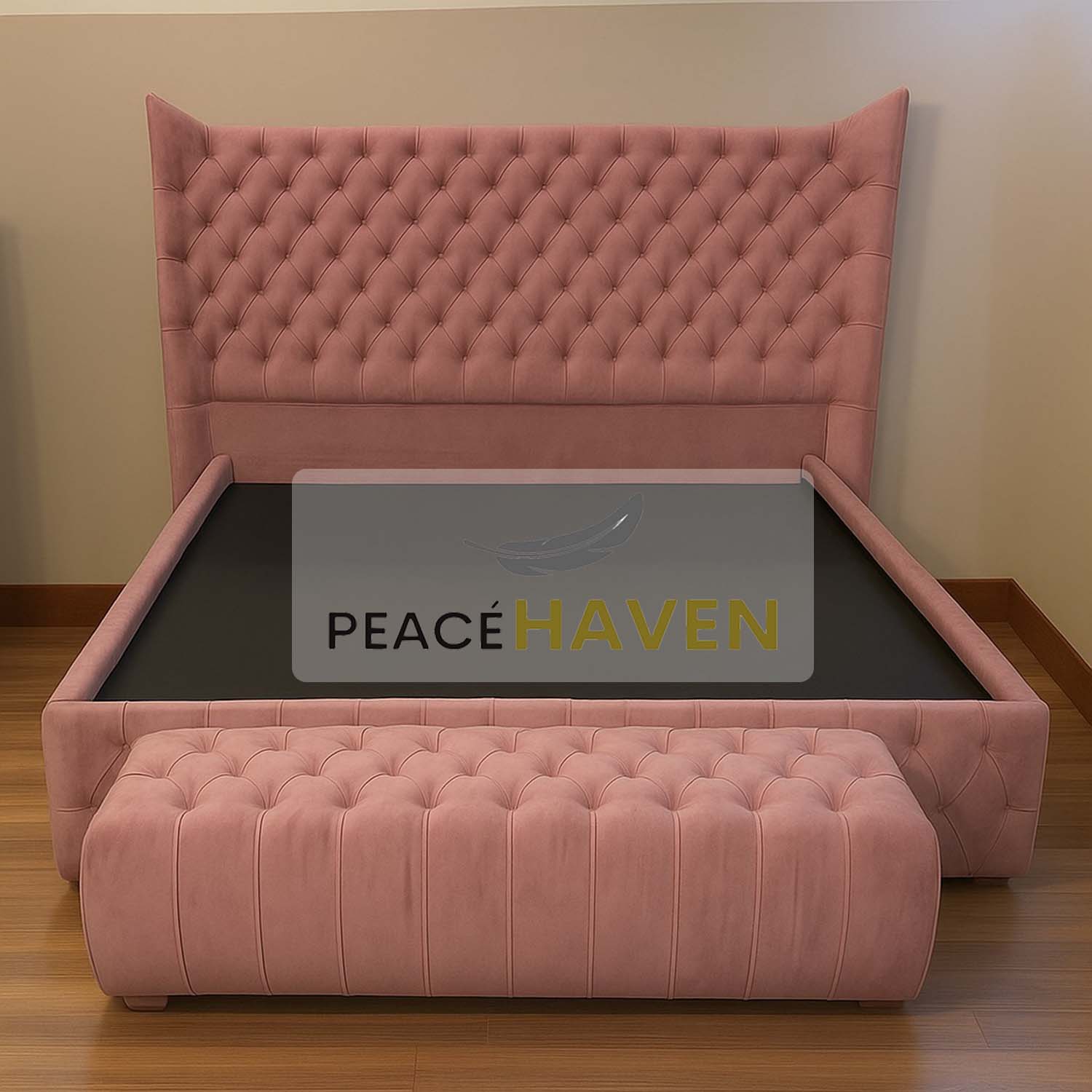 Kensington Tufted Wingback Bed