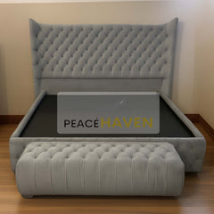Kensington Tufted Wingback Bed