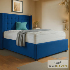 Jasmin Grid Tufted Headboard Bed