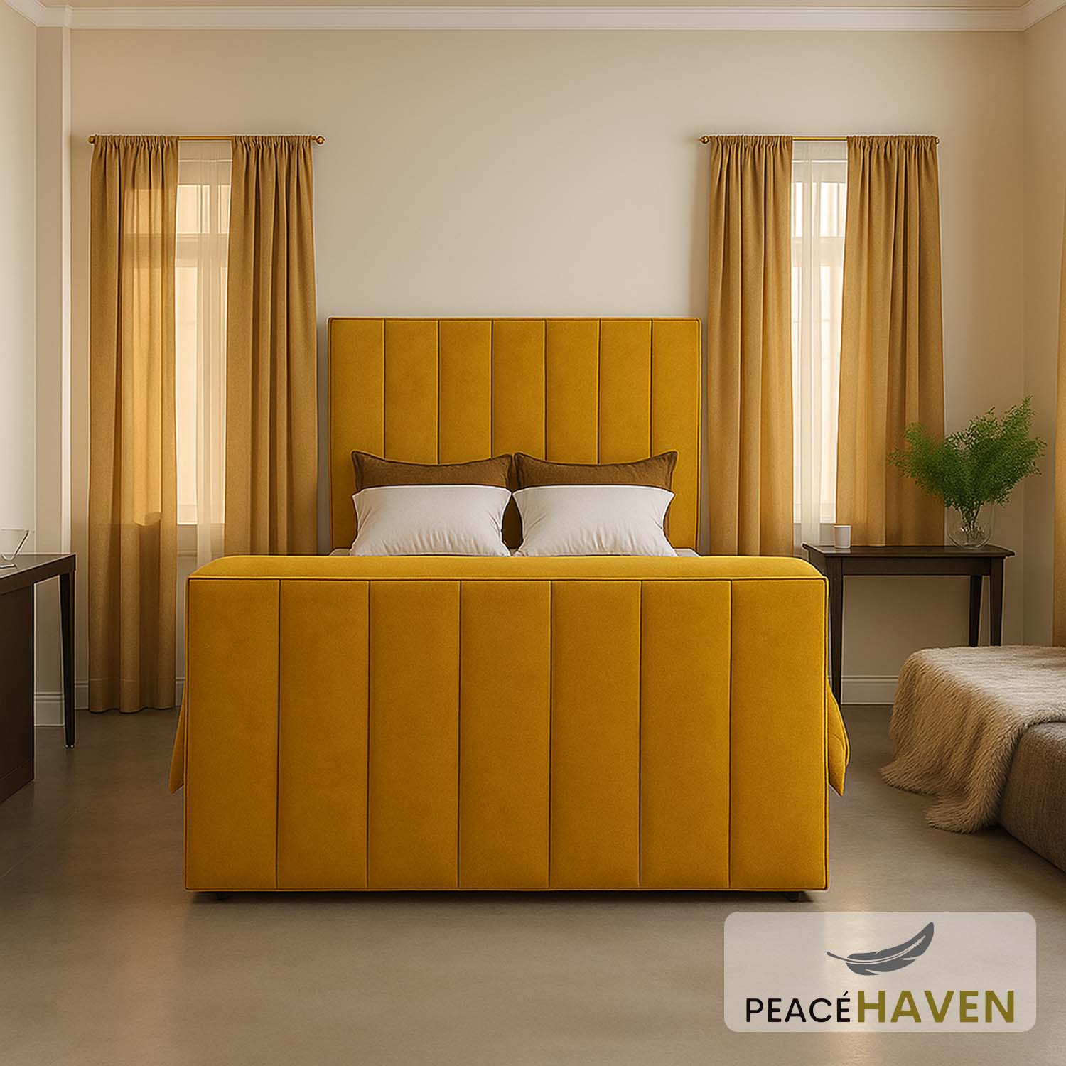 Malibu TV Bed Frame Vertical Panel Design