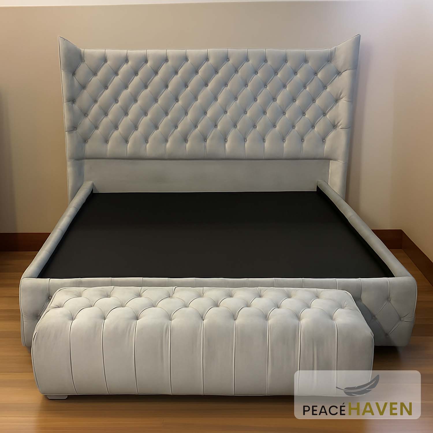 Kensington Tufted Wingback Bed