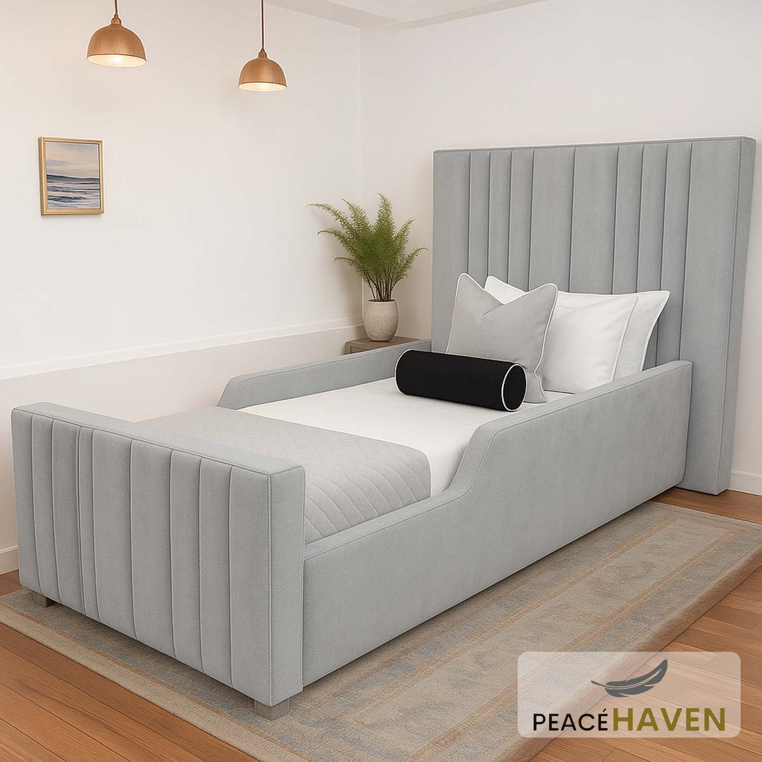 Sensatori Kids Panel Bed with Side Rails