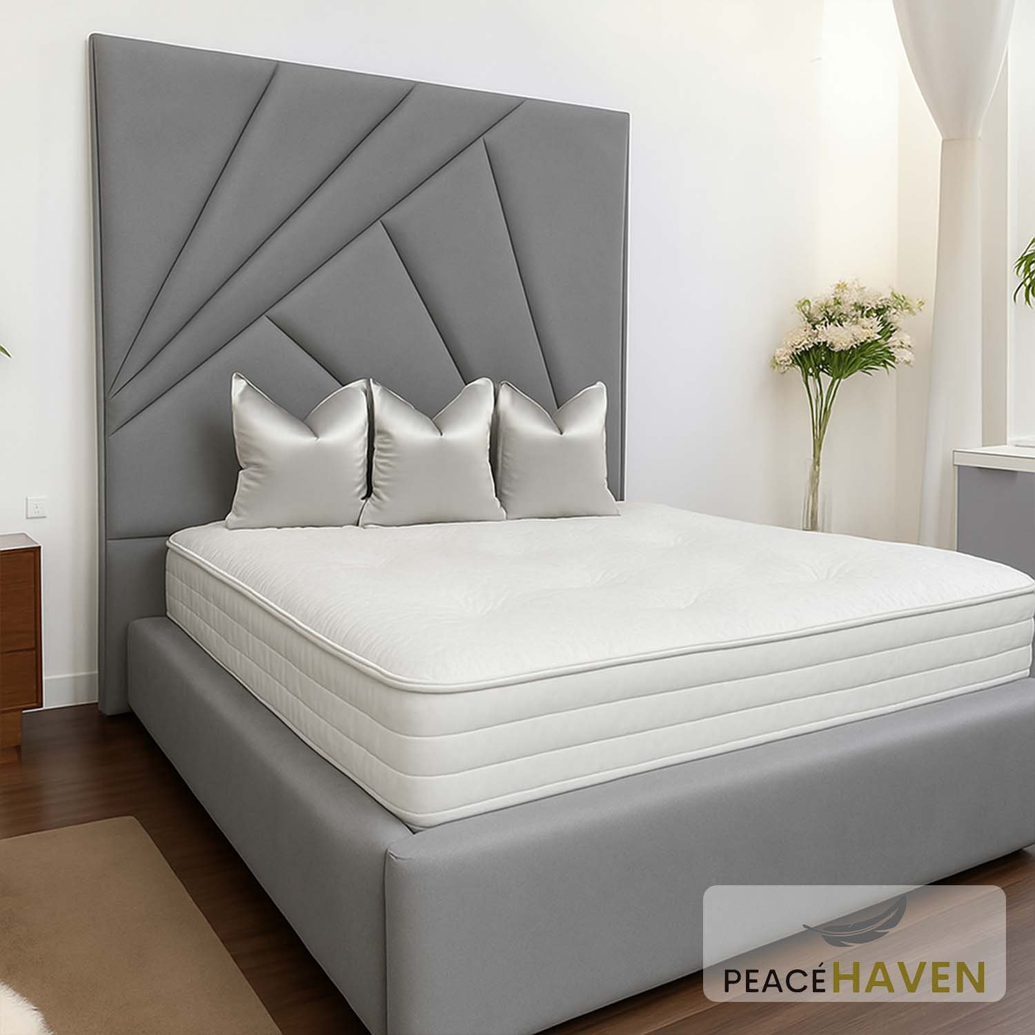 Eastcliffe Sculpted Sunburst Headboard Bed