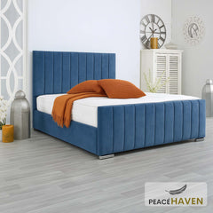Upholstered Wooden Bed Frame with Headboard & Footboard