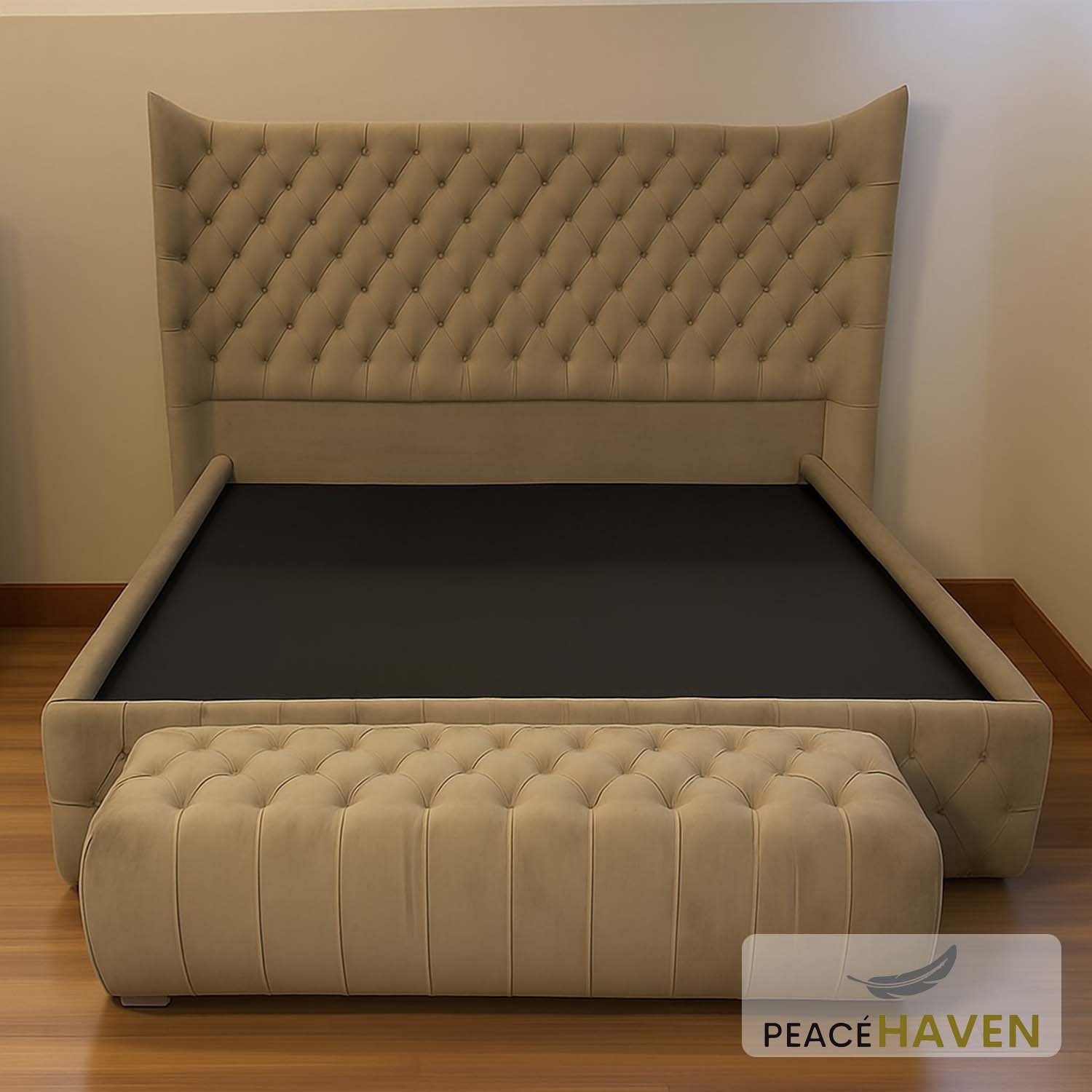 Kensington Tufted Wingback Bed