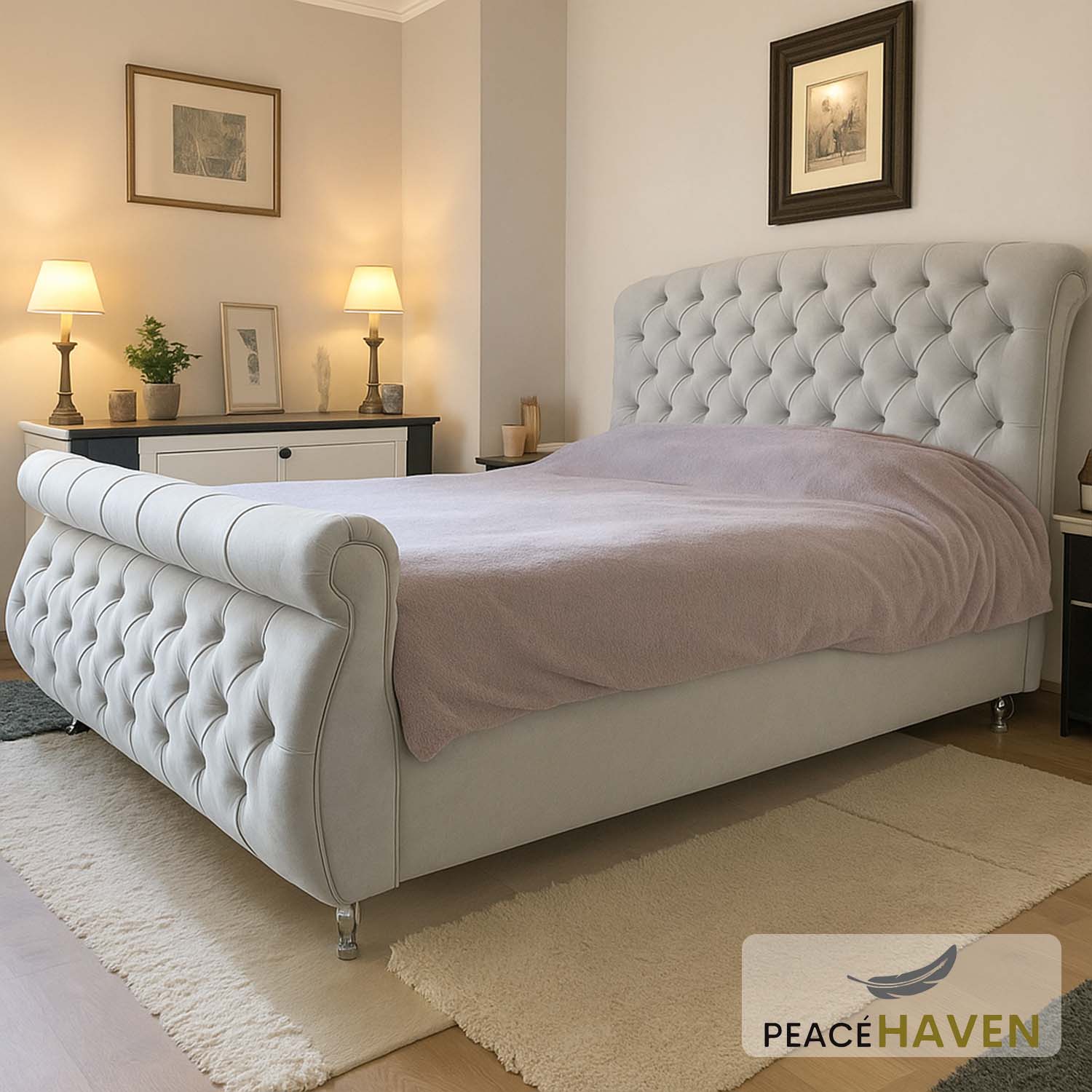 Winchester Chesterfield Sleigh Bed