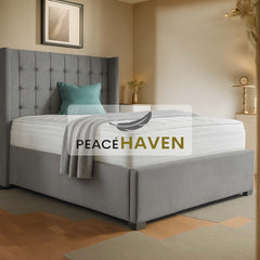 Jasmin Grid Tufted Headboard Bed