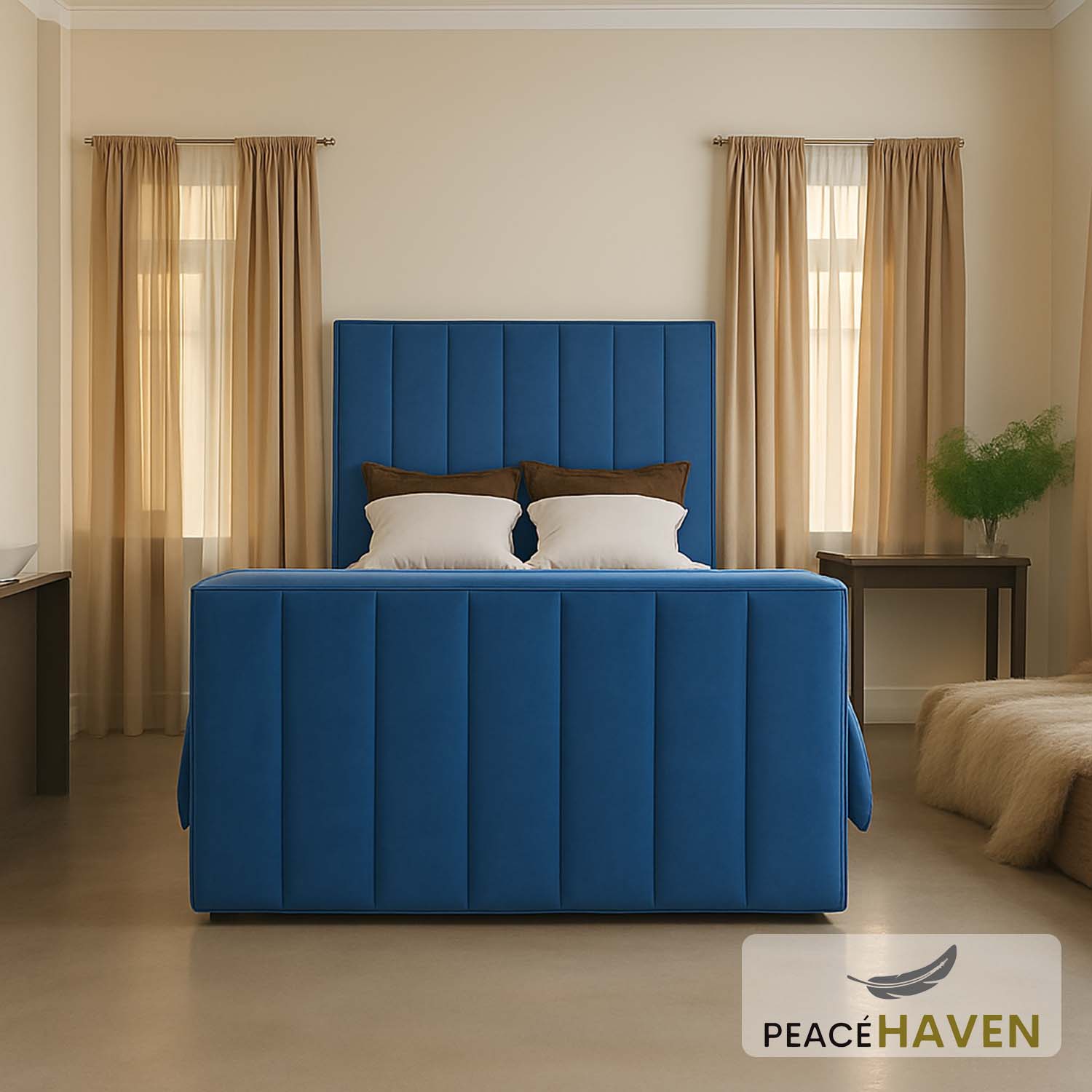 Malibu TV Bed Frame Vertical Panel Design