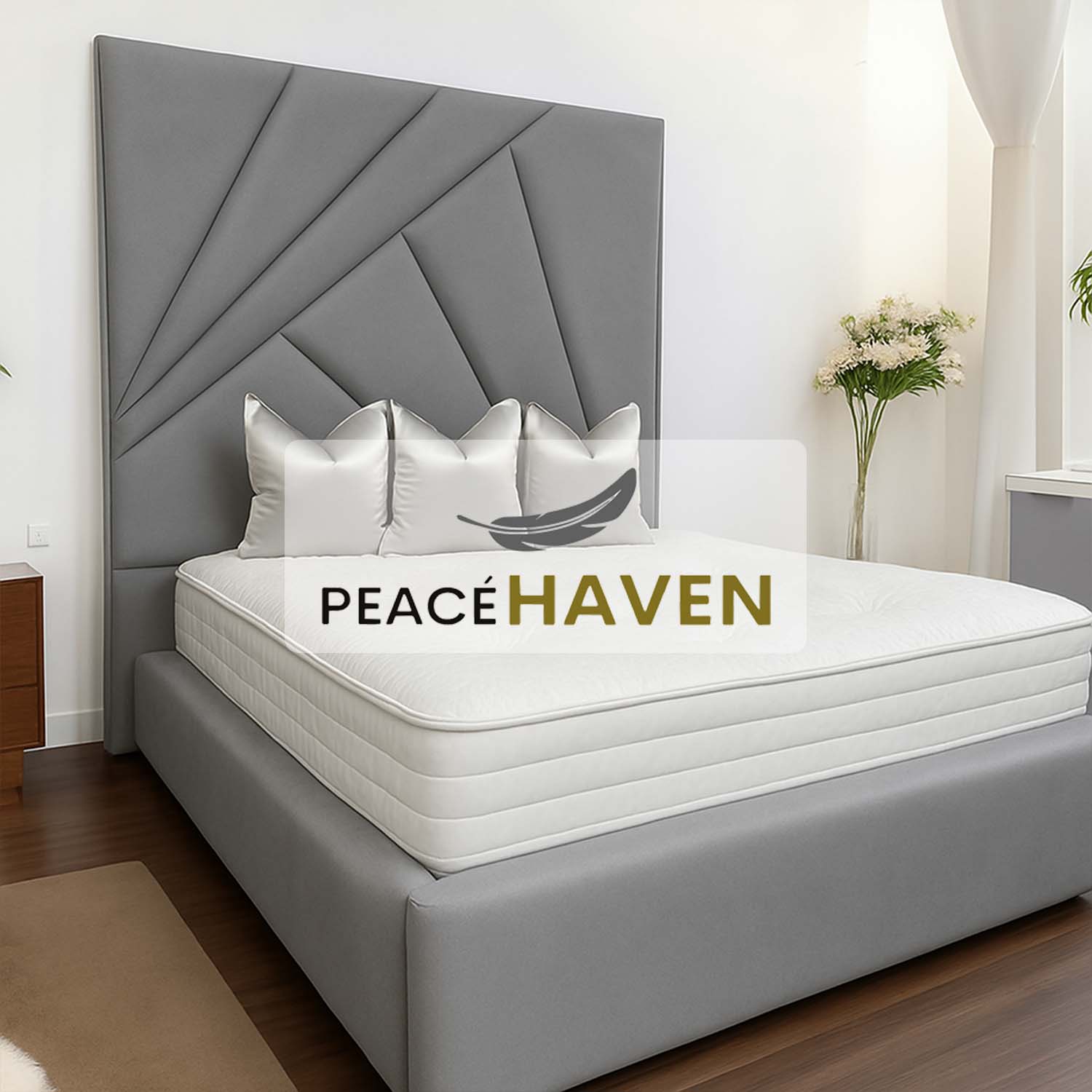 Eastcliffe Sculpted Sunburst Headboard Bed