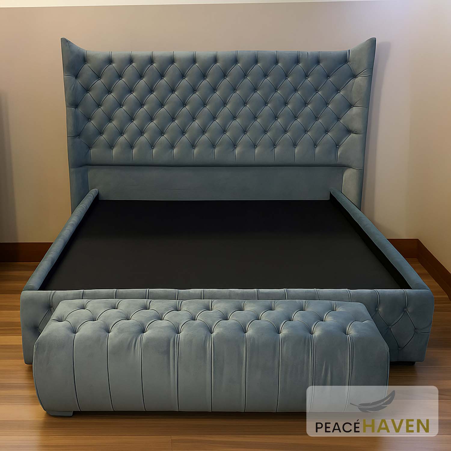 Kensington Tufted Wingback Bed