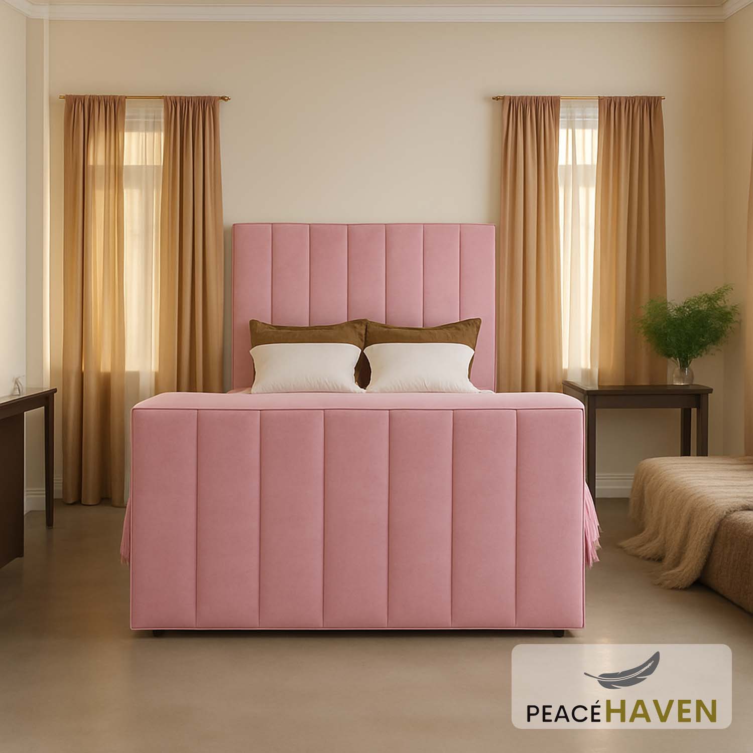 Malibu TV Bed Frame Vertical Panel Design