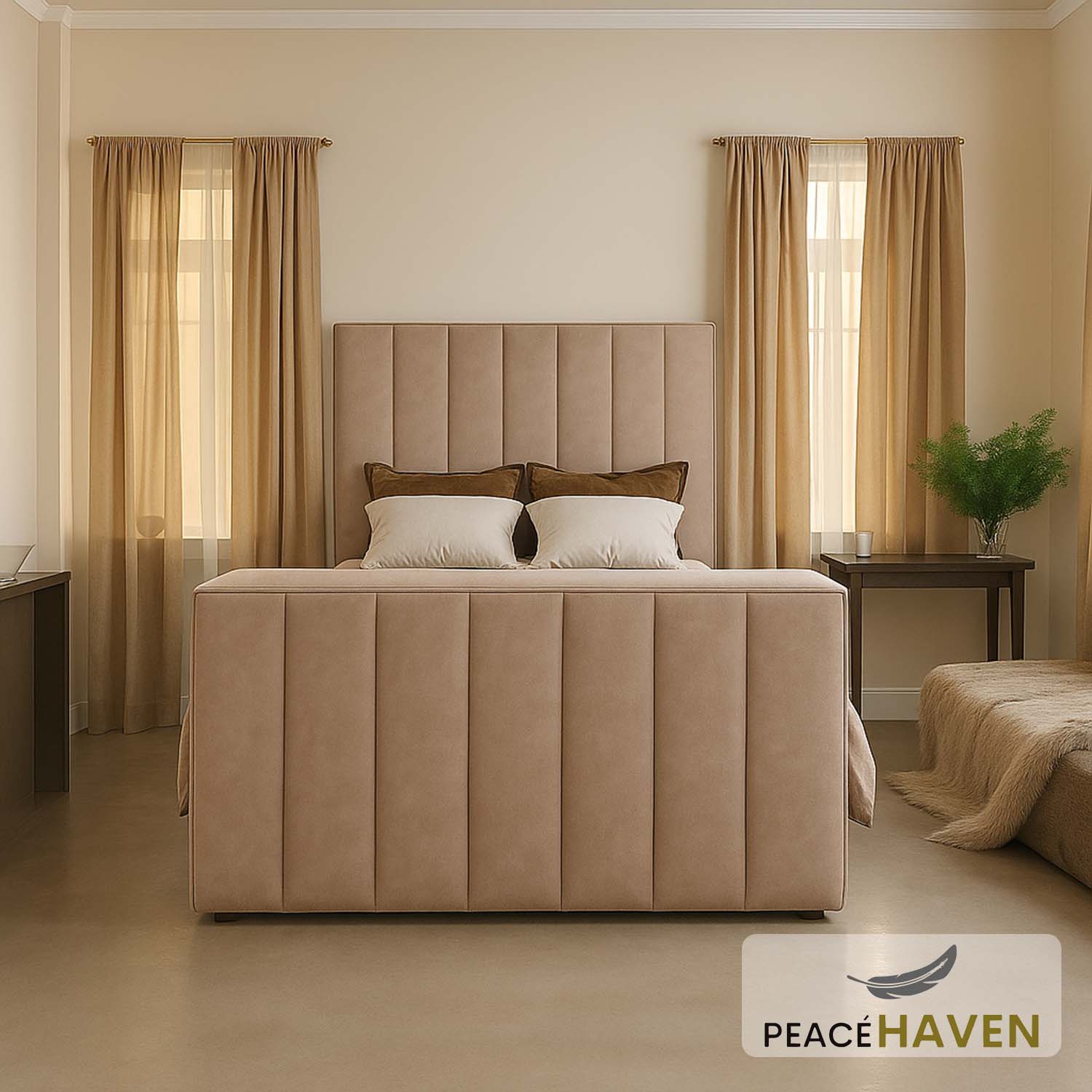Malibu TV Bed Frame Vertical Panel Design