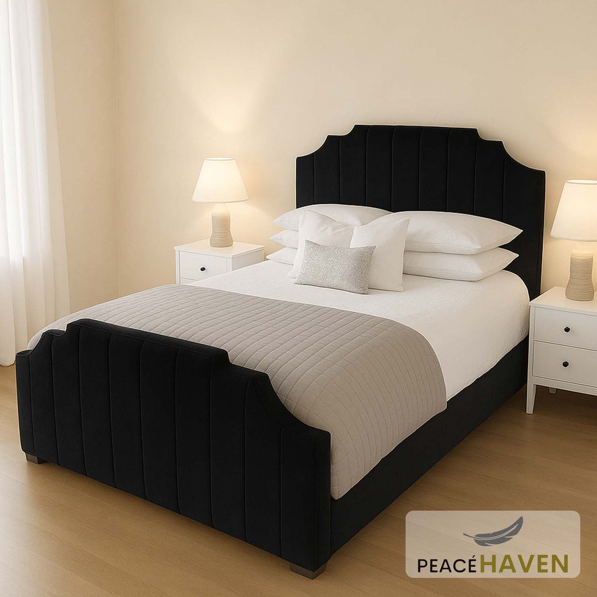 Charlotte Bed – Sculpted Panel Bed