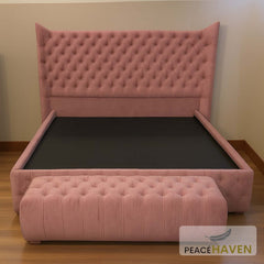 Kensington Tufted Wingback Bed