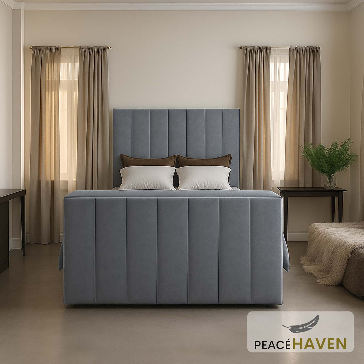 Malibu TV Bed Frame Vertical Panel Design
