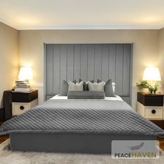 Amy Lauren-X Tall Wingback Panel Bed