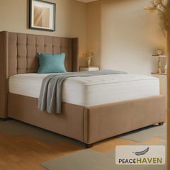 Jasmin Grid Tufted Headboard Bed