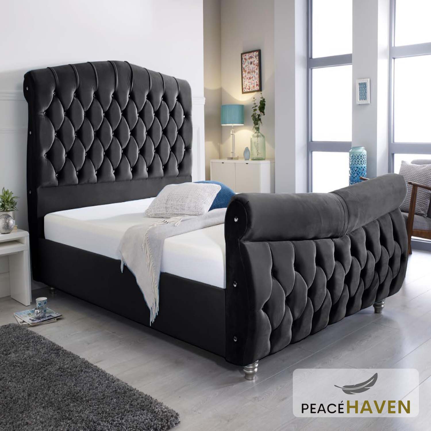 Upholstered Bed Frame – Paris Design