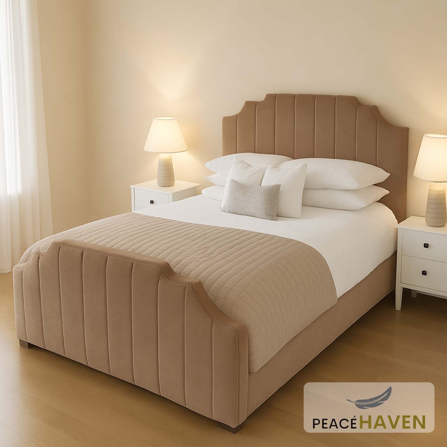 Charlotte Bed – Sculpted Panel Bed