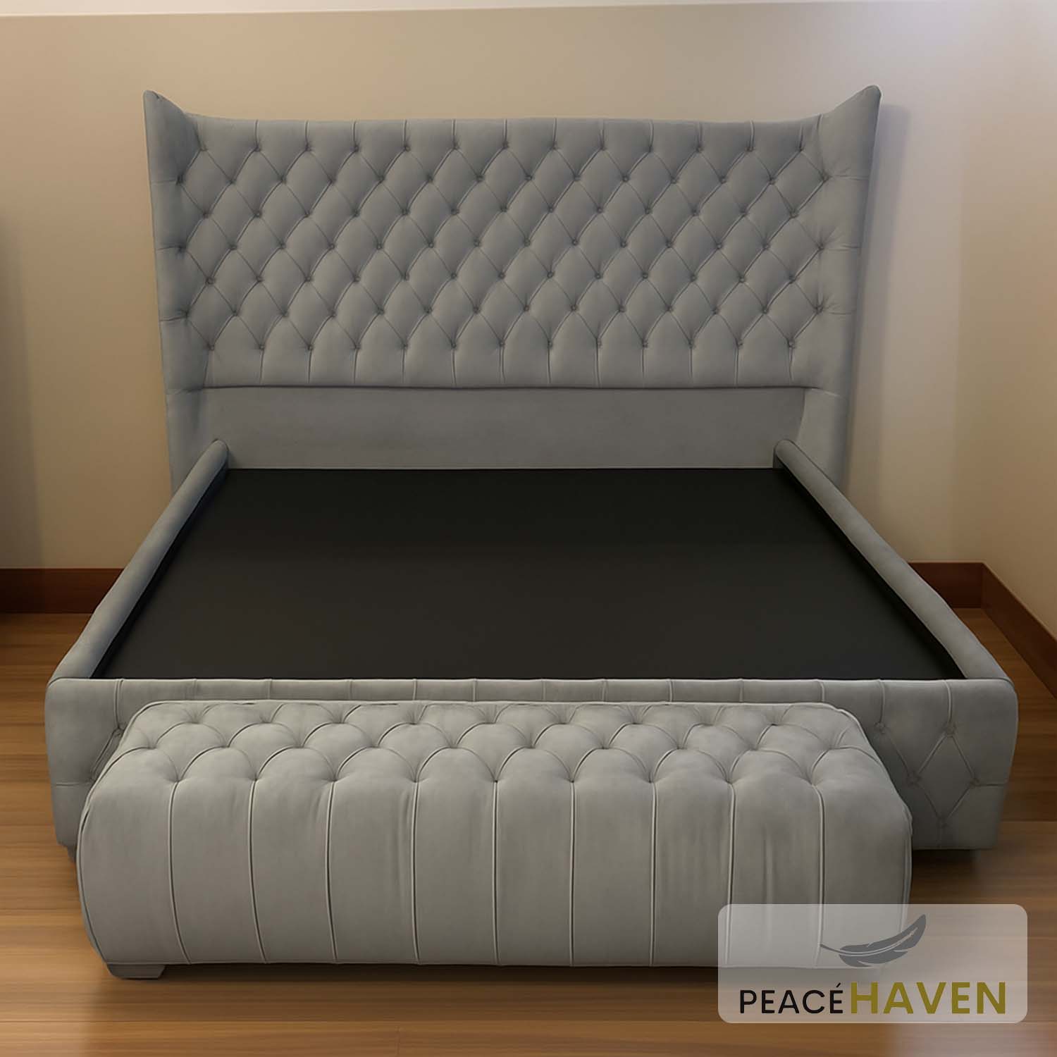 Kensington Tufted Wingback Bed