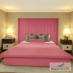 Amy Lauren-X Tall Wingback Panel Bed