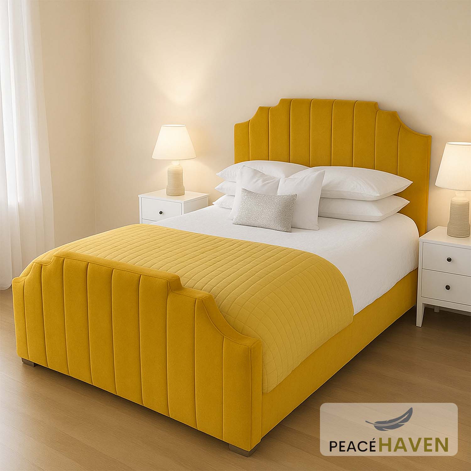 Charlotte Bed – Sculpted Panel Bed