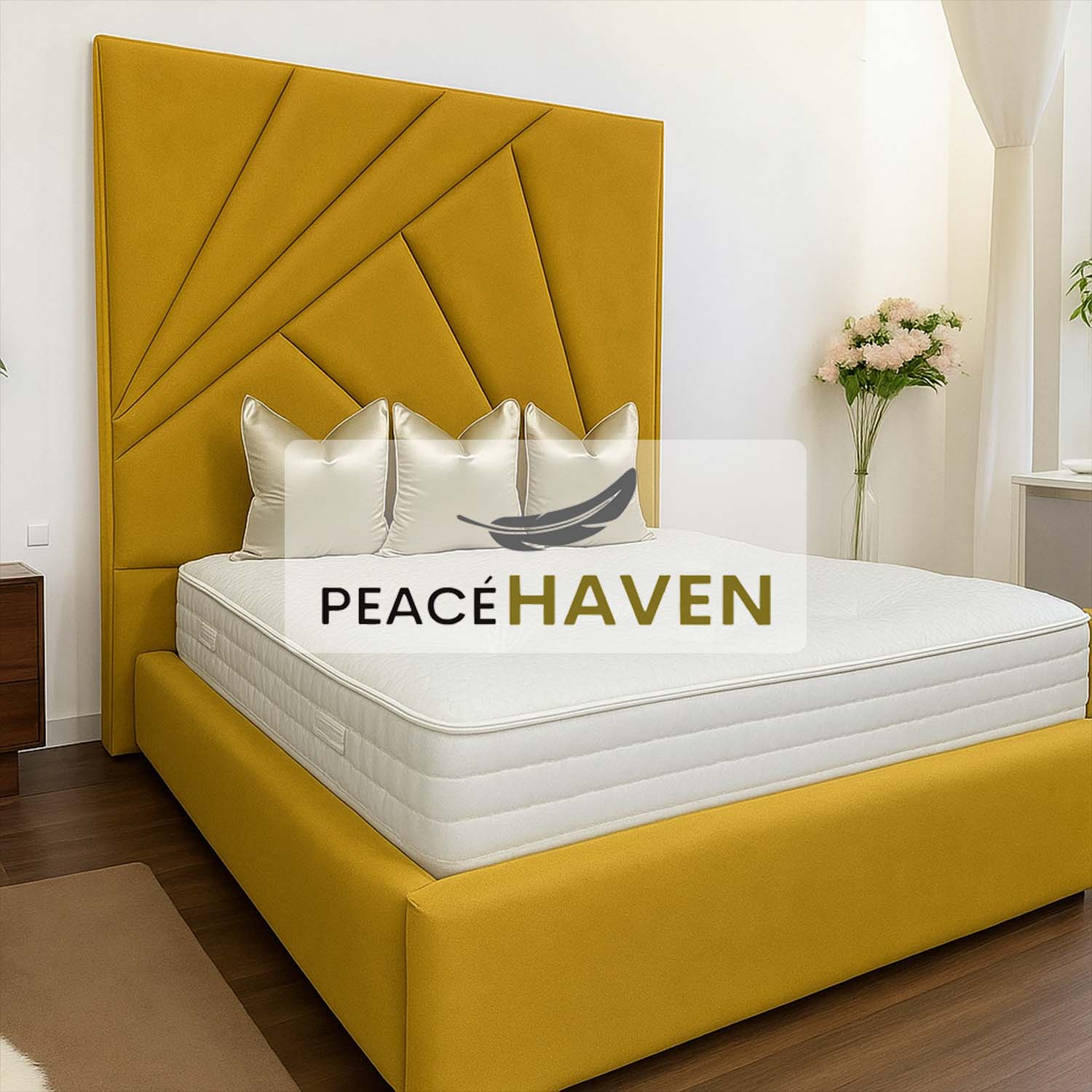Eastcliffe Sculpted Sunburst Headboard Bed