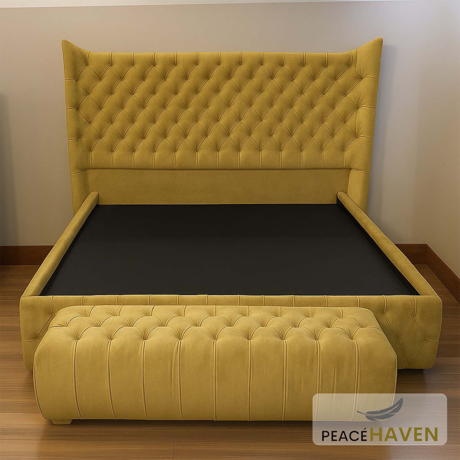 Kensington Tufted Wingback Bed