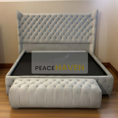 Kensington Tufted Wingback Bed